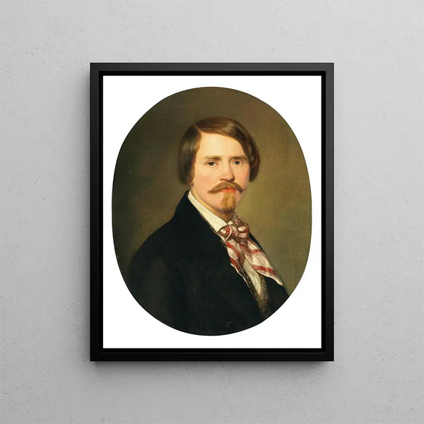 Portrait d'un homme - Anton Einsle — kehystetty taideteos seinällä