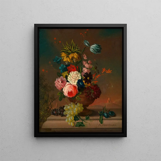 Anton Hartinger - Blumenstillleben mit Obst.webp