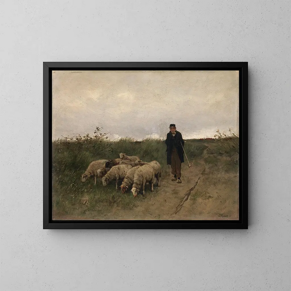 Bergers et moutons - Anton Mauve — kehystetty taideteos seinällä