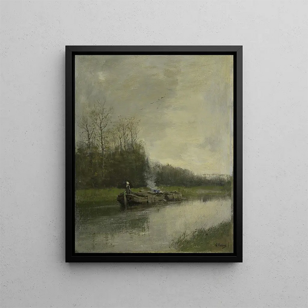 Chemin de halage - Anton Mauve — kehystetty taideteos seinällä