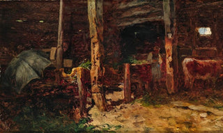 Anton Schrdl - Stallinterieur aus dem Pinzgau.webp
