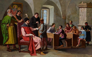 Antoni Gramatyka - Stefan Batory among Schoolboys.webp
