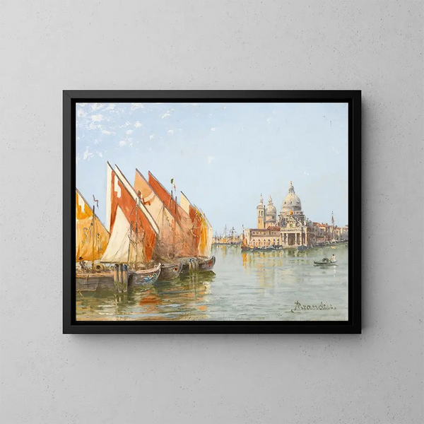Bateaux de pêche à Venise - Antonietta Brandeis — kehystetty taideteos seinällä