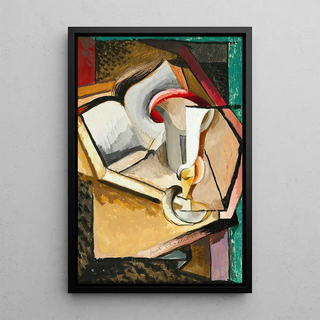 Antonin Prochzka - Still life with cup and book.webp