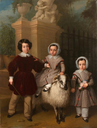 Antonio Mara Esquivel - Children playing with a ram.webp