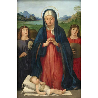 Antonio Solario - The Christ Child Worshipped by Mary.webp