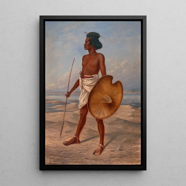 Nubian maalaus - Antonio Zeno Shindler — kehystetty taideteos seinällä