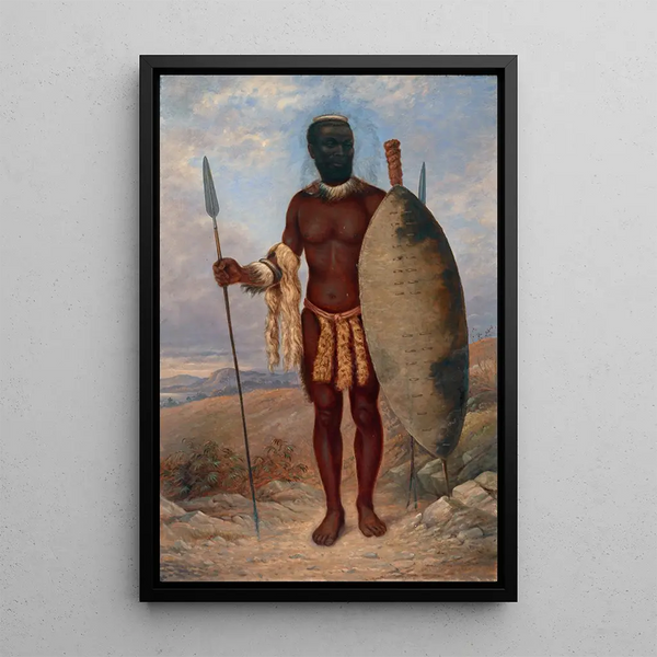 Maalauksen jäljennös Mies Zulu - Antonio Zeno Shindler