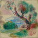 Arbre à Cagnes, la mer au loin - Pierre — näkymä teoksesta