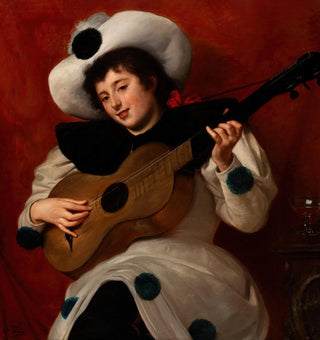Arlequin avec une guitare - Giacinto Tesio