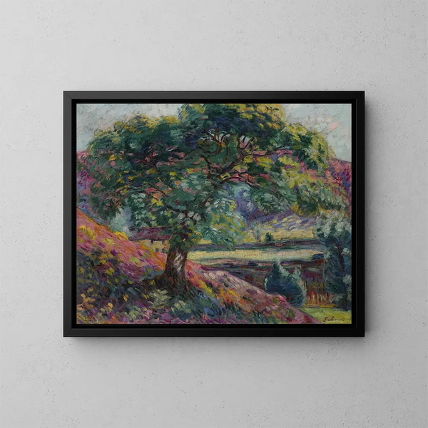 Puiden alueella Île-de-France (Konflikti tapaus) - Armand Guillaumin — kehystetty taideteos seinällä