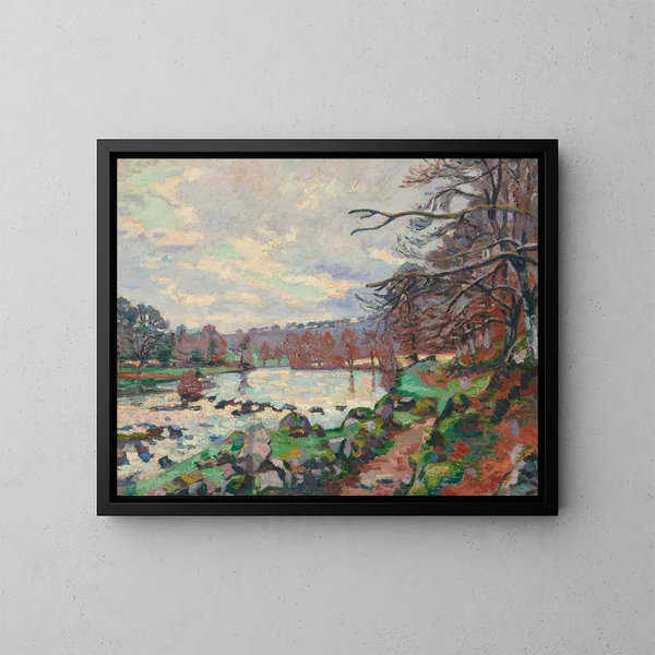 Barrage de Genetin à Crozant - Armand Guillaumin — kehystetty taideteos seinällä