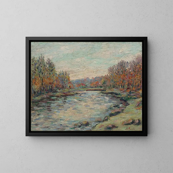 Barrage de Génetin - Armand Guillaumin — kehystetty taideteos seinällä