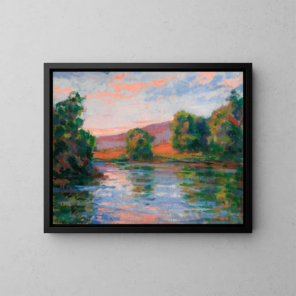 Bord de l'eau - Armand Guillaumin — kehystetty taideteos seinällä