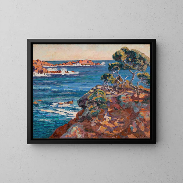 Bord de mer à Agay - Armand Guillaumin — kehystetty taideteos seinällä