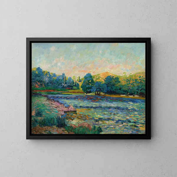 Bords de rivière - Armand Guillaumin — kehystetty taideteos seinällä