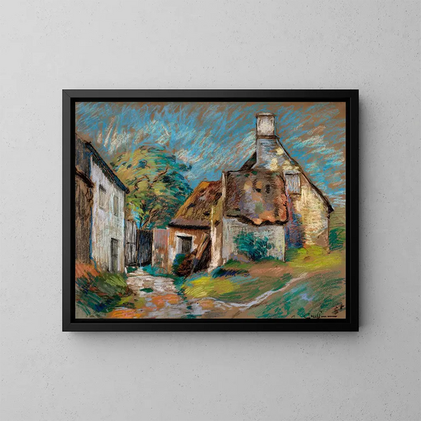 Chaumières - Armand Guillaumin — kehystetty taideteos seinällä