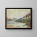 Marne ja Seine yhtymämaalaus Ranskassa - Armand Guillaumin — kehystetty taideteos seinällä