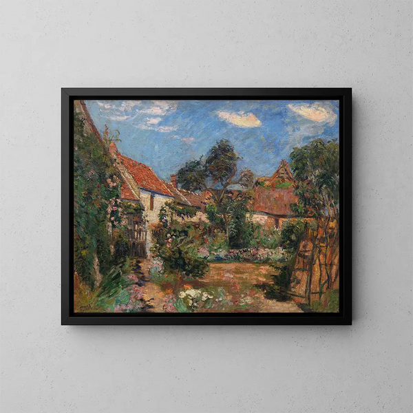 Jardin à Janville-sur-Juine - Armand Guillaumin — kehystetty taideteos seinällä