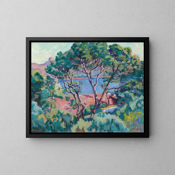 La Baie d'Agay - Armand Guillaumin — kehystetty taideteos seinällä