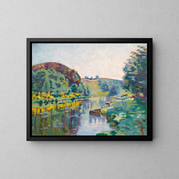 La Roche de l'Écho à Crozant - Armand Guillaumin — kehystetty taideteos seinällä