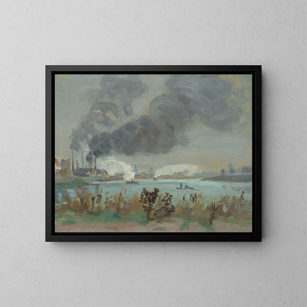 La Seine à Ivry - Armand Guillaumin — kehystetty taideteos seinällä
