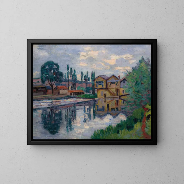 La scierie de Poitiers - Armand Guillaumin — kehystetty taideteos seinällä