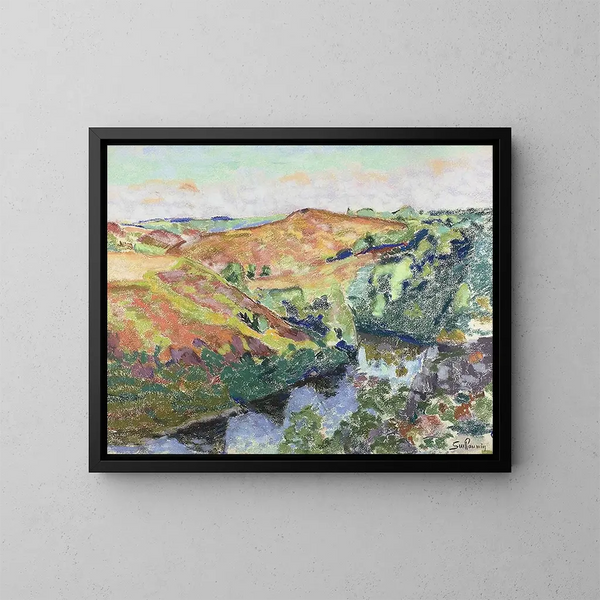 Crozantin maisemasta - Armand Guillaumin — kehystetty taideteos seinällä