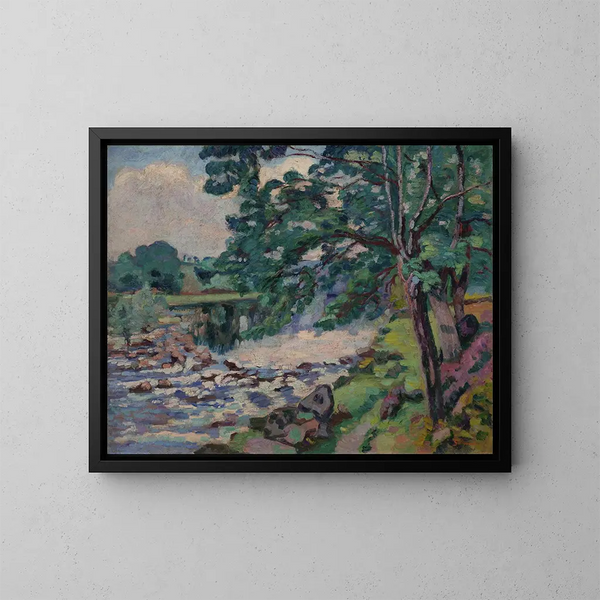 Le Barrage de Génetin - Armand Guillaumin — kehystetty taideteos seinällä