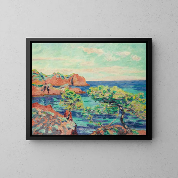 Le Trayas - Armand Guillaumin — kehystetty taideteos seinällä