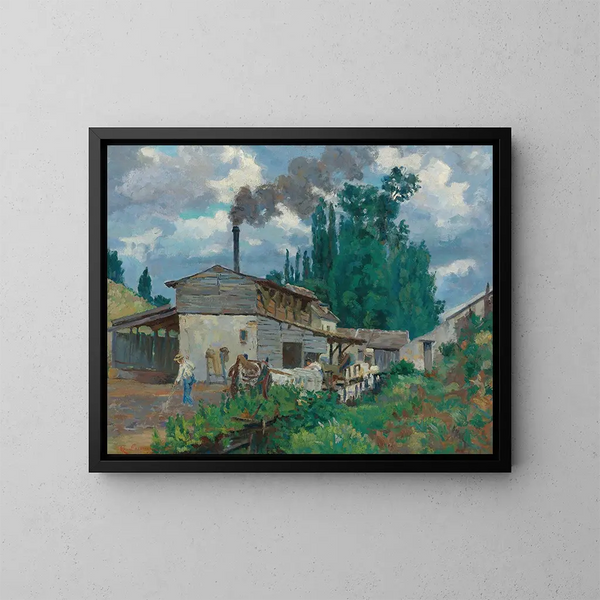 Les bords de la Bivre - Armand Guillaumin — kehystetty taideteos seinällä