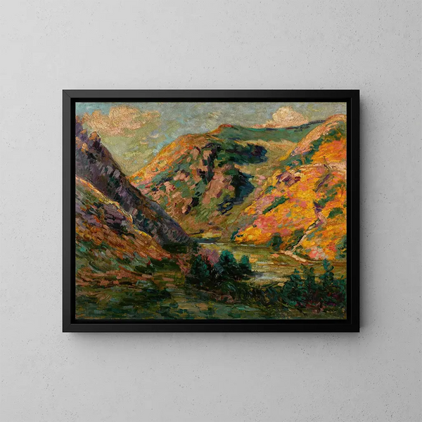 Les Carrières de la Lude - Armand Guillaumin — kehystetty taideteos seinällä