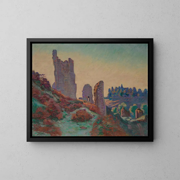 Les Ruines du Château de Crozant - Armand Guillaumin — kehystetty taideteos seinällä