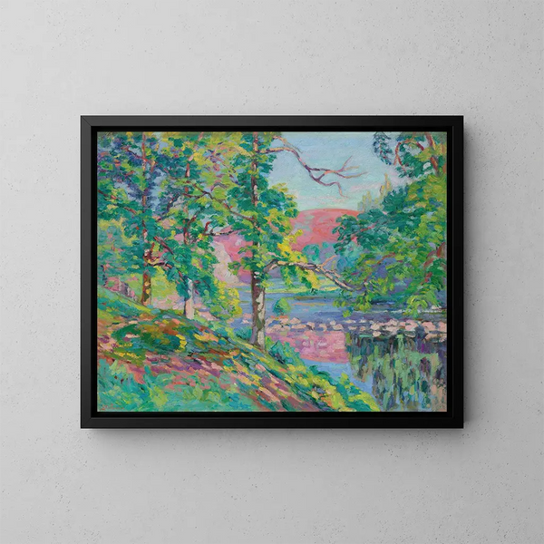 Les bords de la Creuse - Armand Guillaumin — kehystetty taideteos seinällä