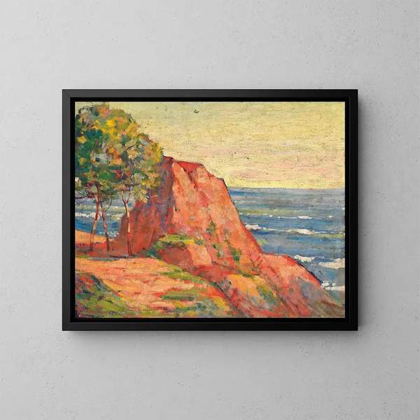 Les roches rouges d'Agay - Armand Guillaumin — kehystetty taideteos seinällä