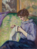 Madame Guillaumin ompelemassa - Armand Guillaumin — näkymä teoksesta