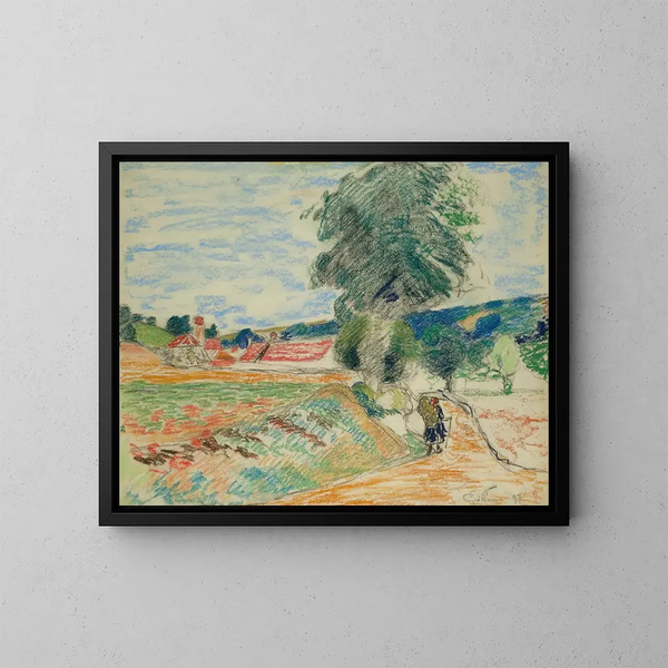 Paysage d'île de France - Armand Guillaumin — kehystetty taideteos seinällä