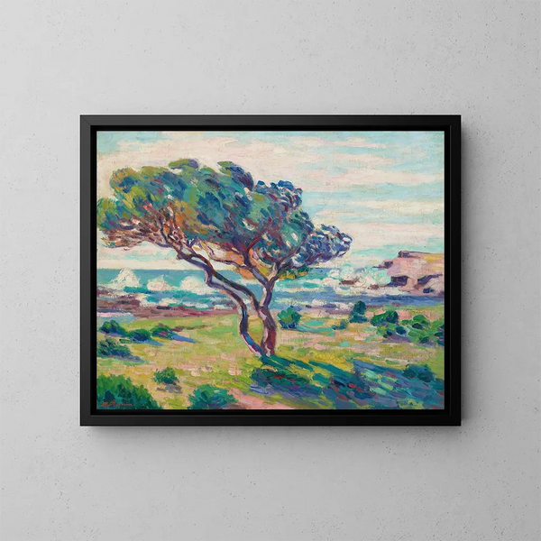 Etelän maisemasta Bruscista katsottuna - Armand Guillaumin — kehystetty taideteos seinällä