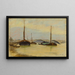 Péniches sur la Seine - Armand Guillaumin — kehystetty taideteos seinällä