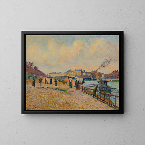 Quai Saint-Bernard, Pariisi - Armand Guillaumin — kehystetty taideteos seinällä