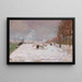 Quai Saint-Bernardin maalaus lumisateessa, Pariisi - Armand Guillaumin — kehystetty taideteos seinällä