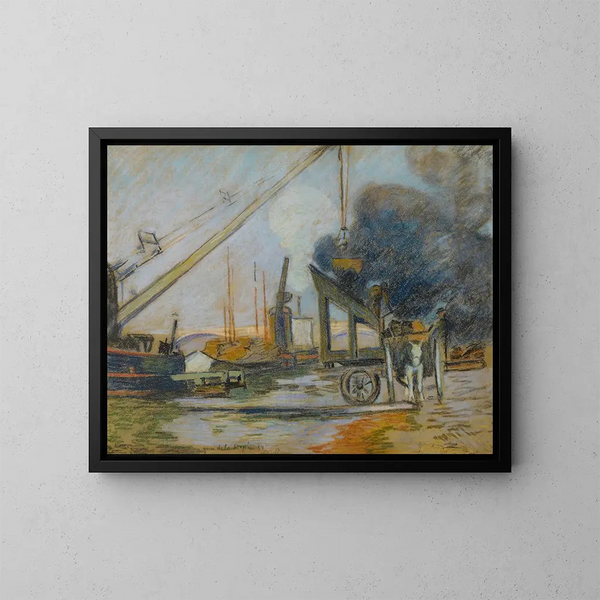 Quai de la Rape, Pariisi - Armand Guillaumin — kehystetty taideteos seinällä