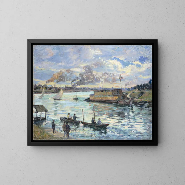Joki-maisema - Armand Guillaumin — kehystetty taideteos seinällä