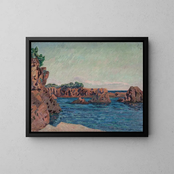 Rochers d'Agay - Armand Guillaumin — kehystetty taideteos seinällä