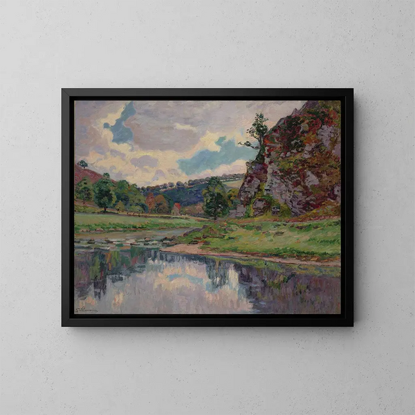 Rochers de Genetins sur Creuse - Armand Guillaumin — kehystetty taideteos seinällä