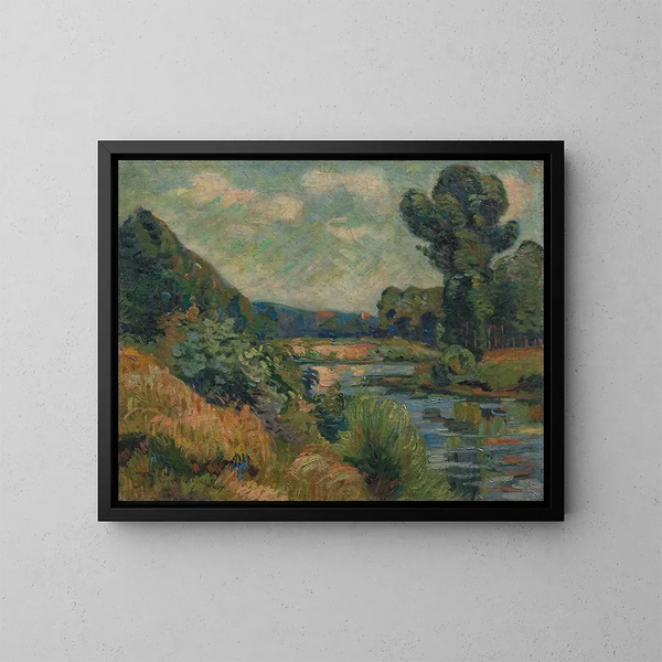 Les bords de la Marne à Charenton - Armand Guillaumin — kehystetty taideteos seinällä