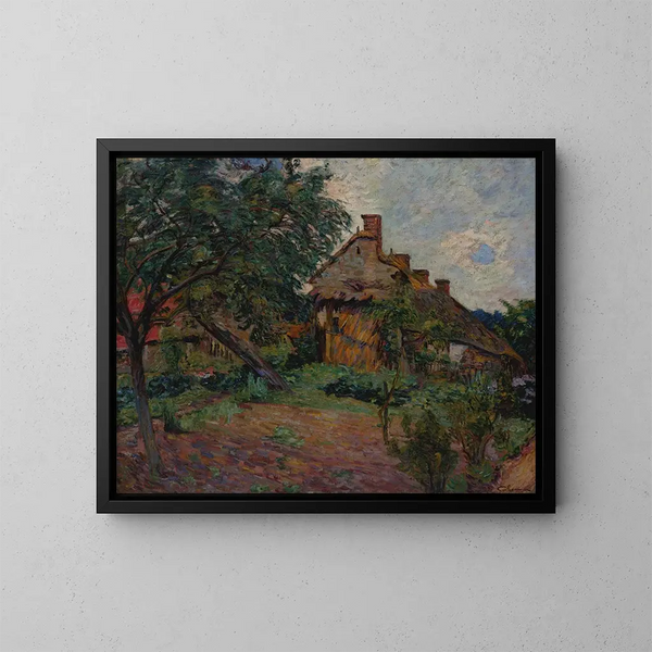 Île-de-France kylä - Armand Guillaumin — kehystetty taideteos seinällä