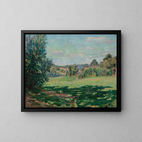Village sur le coteau de la vallée de Chevreuse - Armand Guillaumin — kehystetty taideteos seinällä