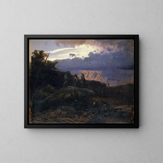 Le Dolmen - Arnold Böcklin — kehystetty taideteos seinällä