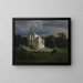 Maisema yöllä raunioiden kanssa - Arnold Böcklin — kehystetty taideteos seinällä